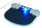 Коврик для компьютерной мыши: USB-разветвитель, динамики и подсветка