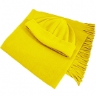 Комплект флисовый: шарф и шапка, желтый