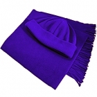 Комплект флисовый: шарф и шапка, синий