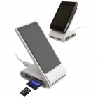 USB- разветвитель (2 порта) с картридером и зарядным устройством для мобильного телефона