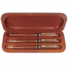 WOODY BOSS, набор: ручки шариковая и перьевая и карандаш механический