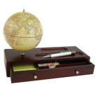 Прибор настольный с глобусом и ящиком для канцелярских принадлежностей